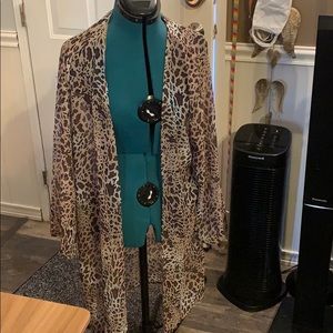 Animal print cardigan